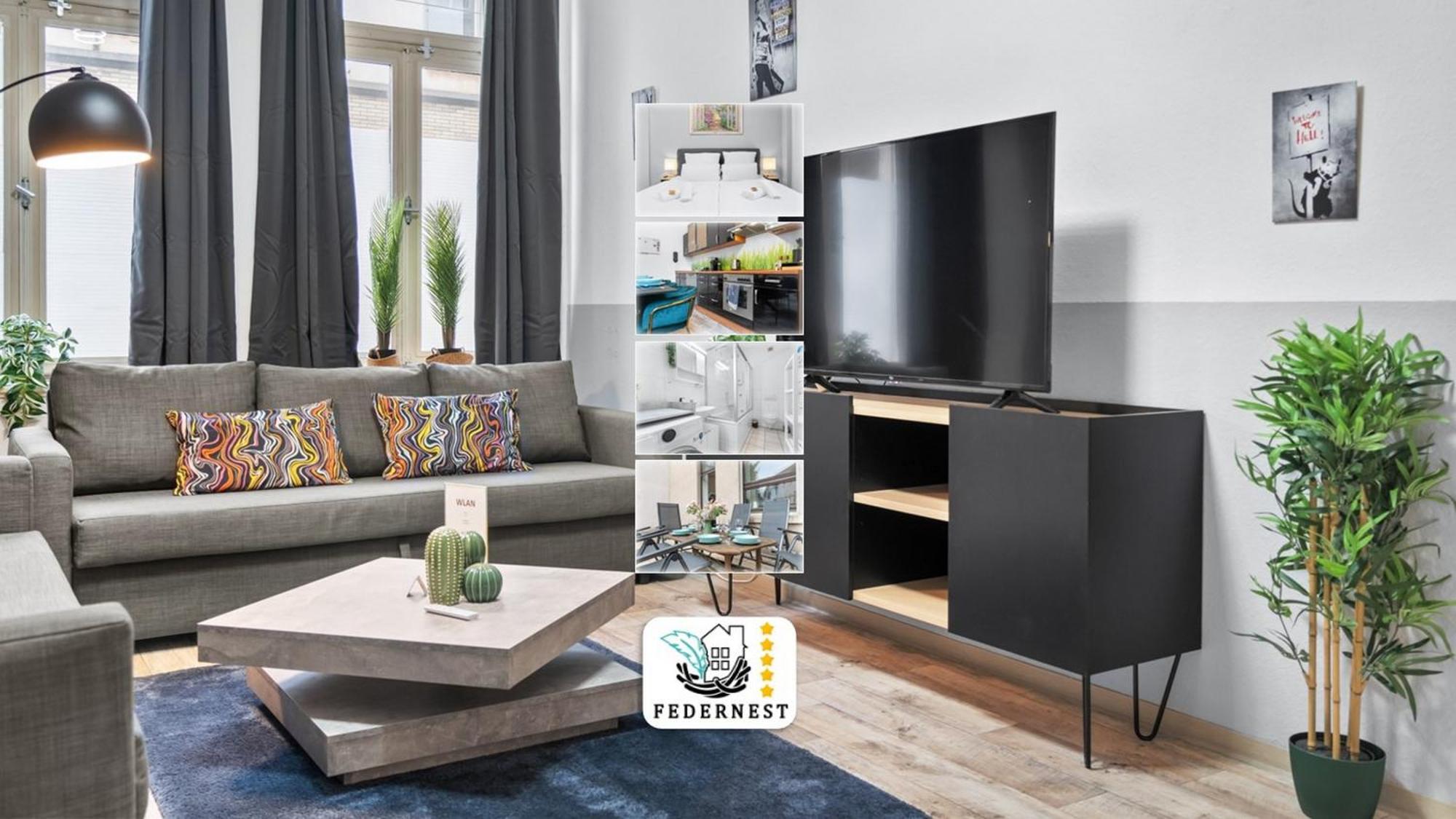 Tolles Design, Hochwertig, Vollausstattung, 3 Zimmer, Grosses Bad & Gaeste-Wc, Grosse Kueche, 3 X Smart Tv, 11 Min Zum Hbf דיסבורג מראה חיצוני תמונה